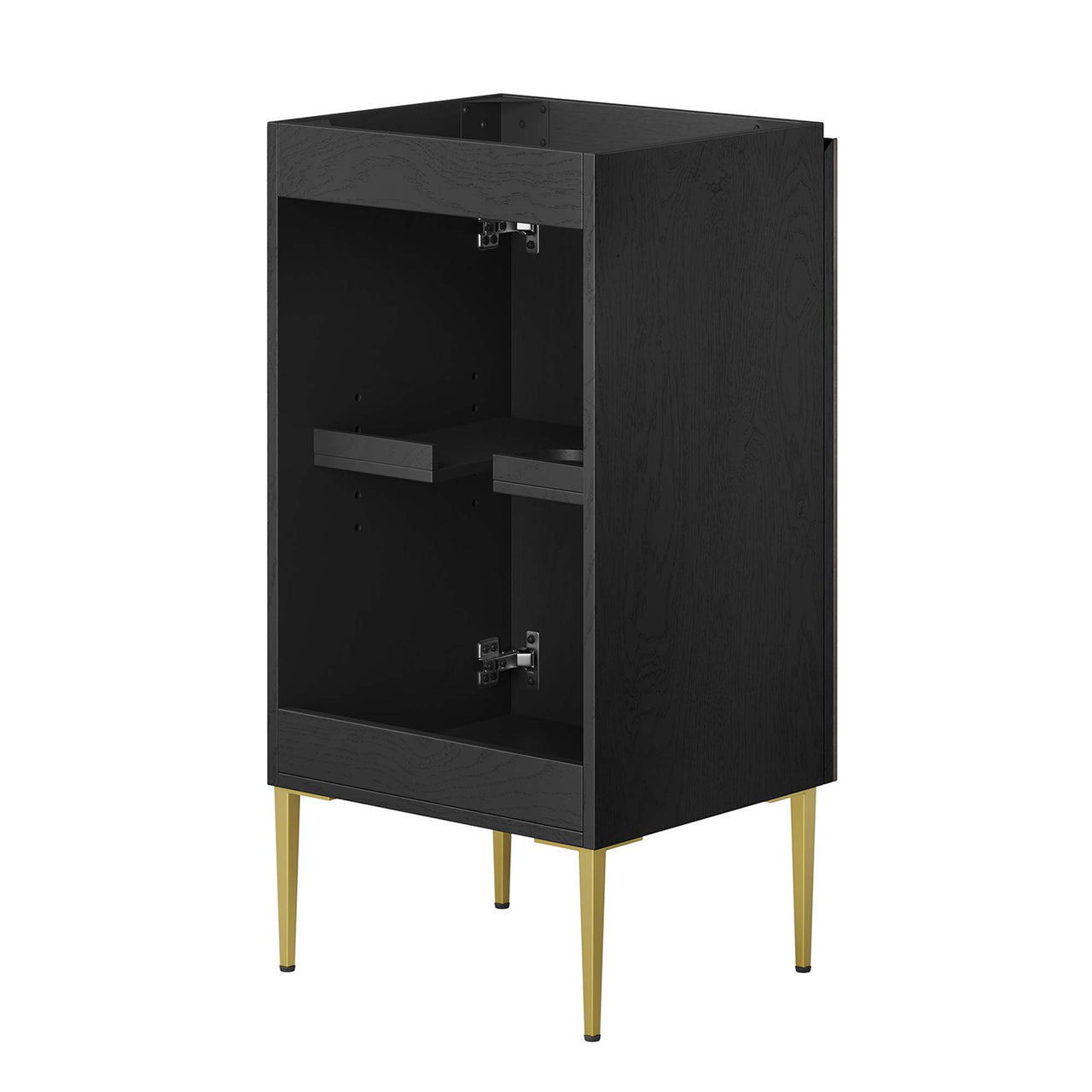 Auror Vanity Base with Storage, Extra Small, Black & Gold
