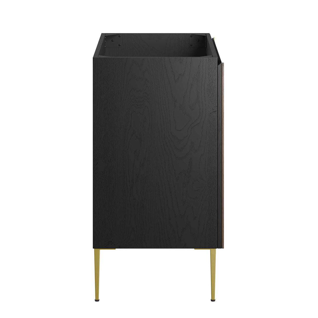 Auror Vanity Base with Storage, Medium, Black & Gold