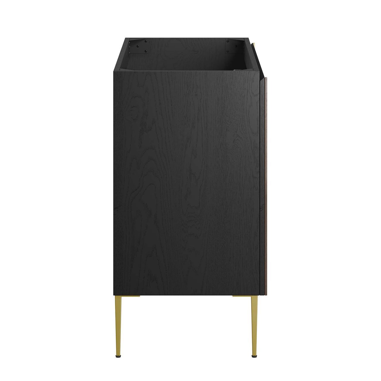 Auror Vanity Base with Storage, Large, Black & Gold