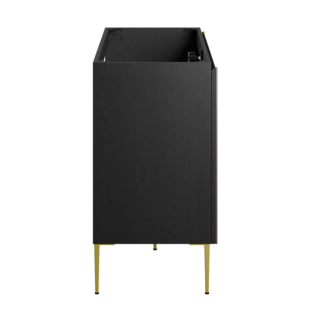 Auror Vanity Base with Storage, Extra Large, Black & Gold