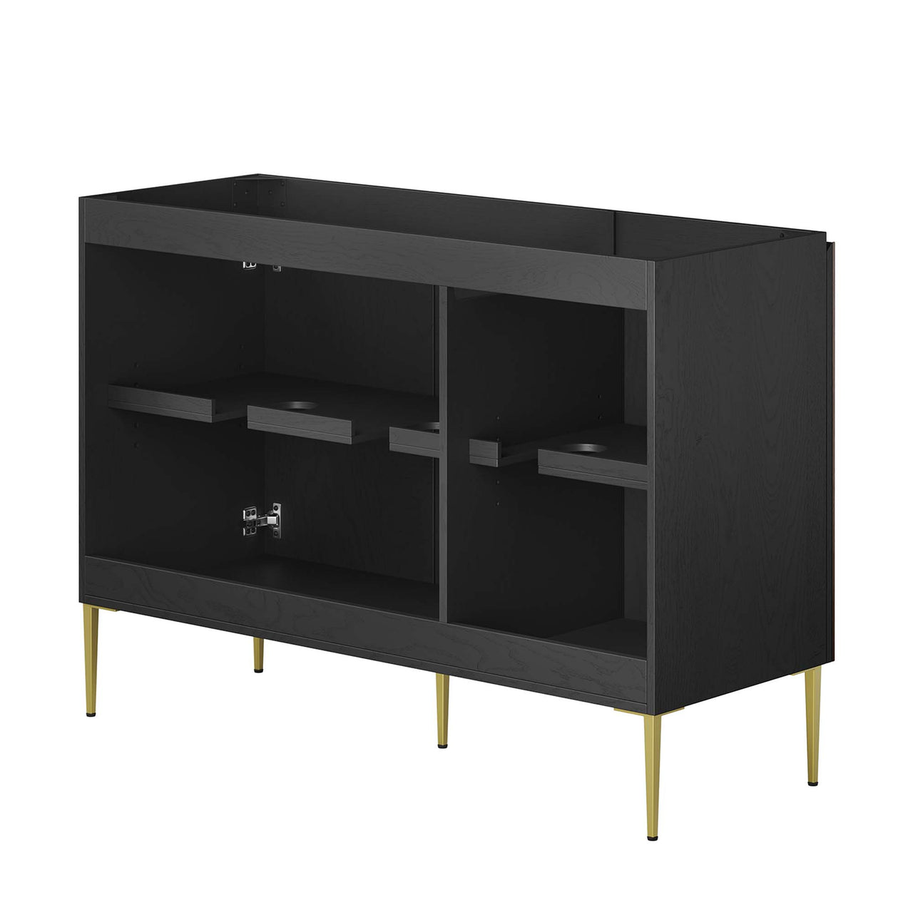 Auror Vanity Base with Storage, Extra Large, Black & Gold