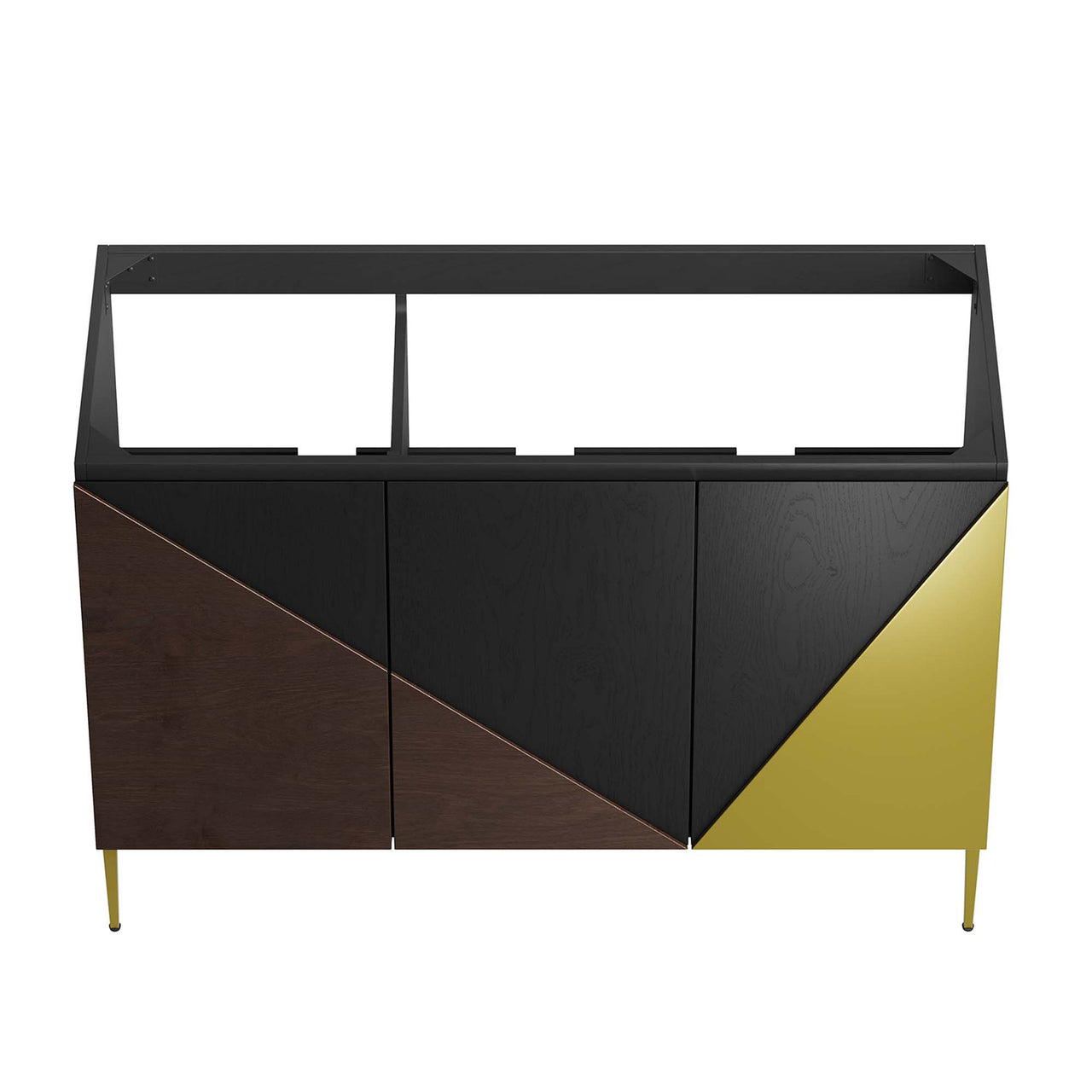 Auror Vanity Base with Storage, Extra Large, Black & Gold