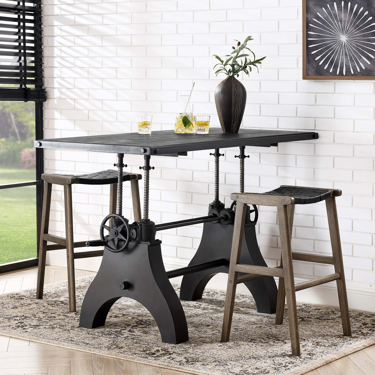 Ironvale Dining Table | Computer Desk, Black