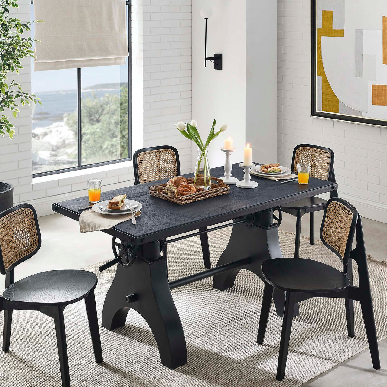 Ironvale Dining Table | Computer Desk, Black