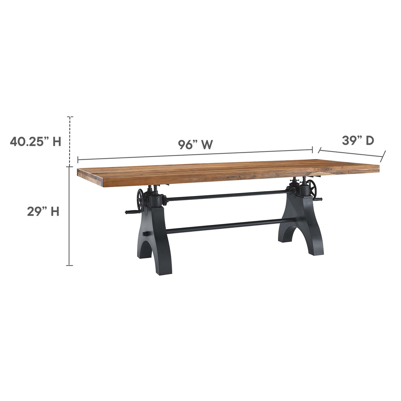 Ironvale Dining | Conference Table, Black & Natural Wood