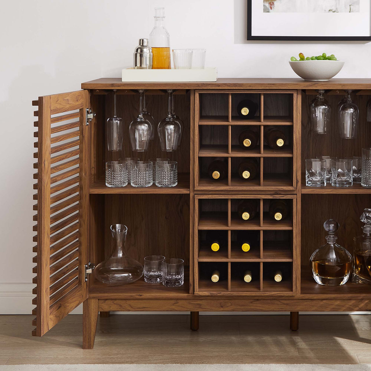 Ventra Bar Cabinet, Walnut