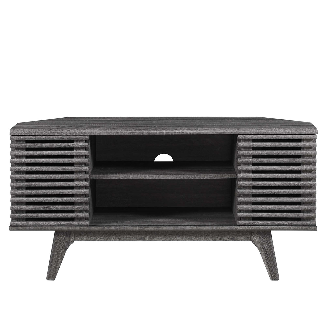 Ventra Corner TV Stand, Charcoal