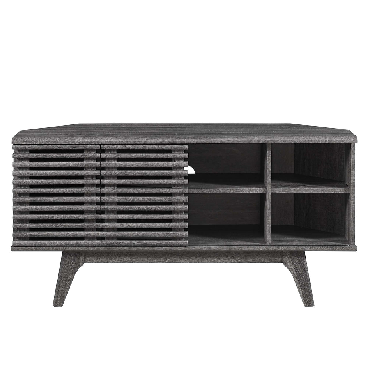 Ventra Corner TV Stand, Charcoal