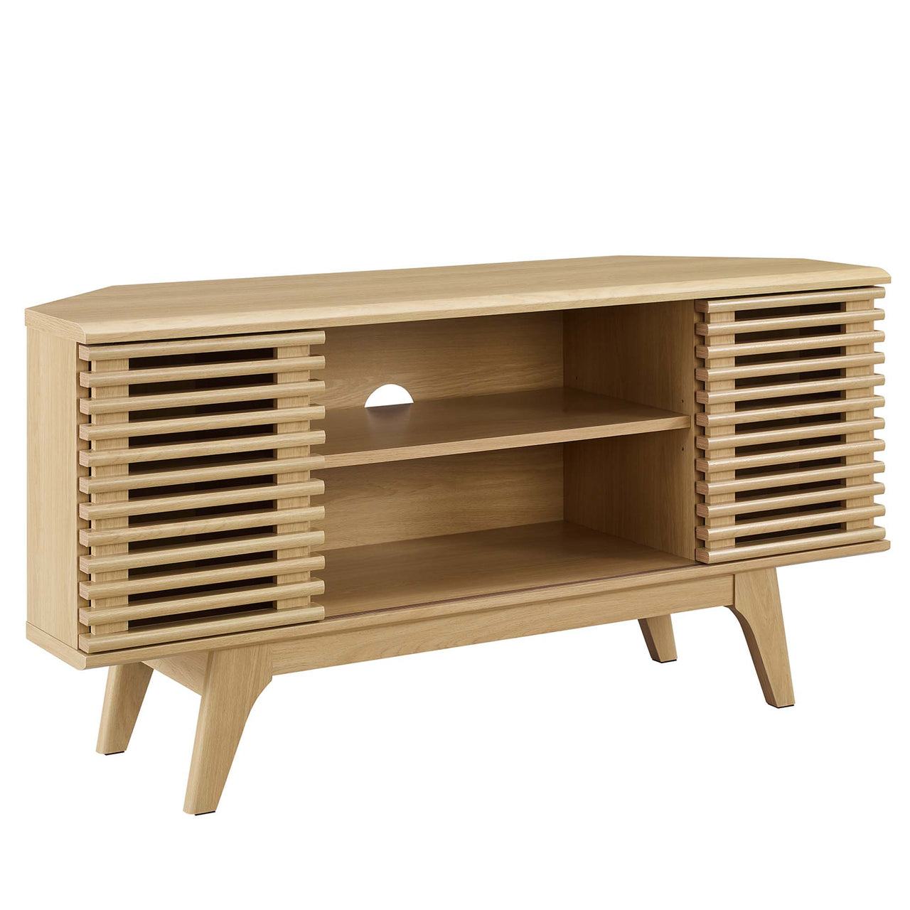 Ventra Corner TV Stand, Oak