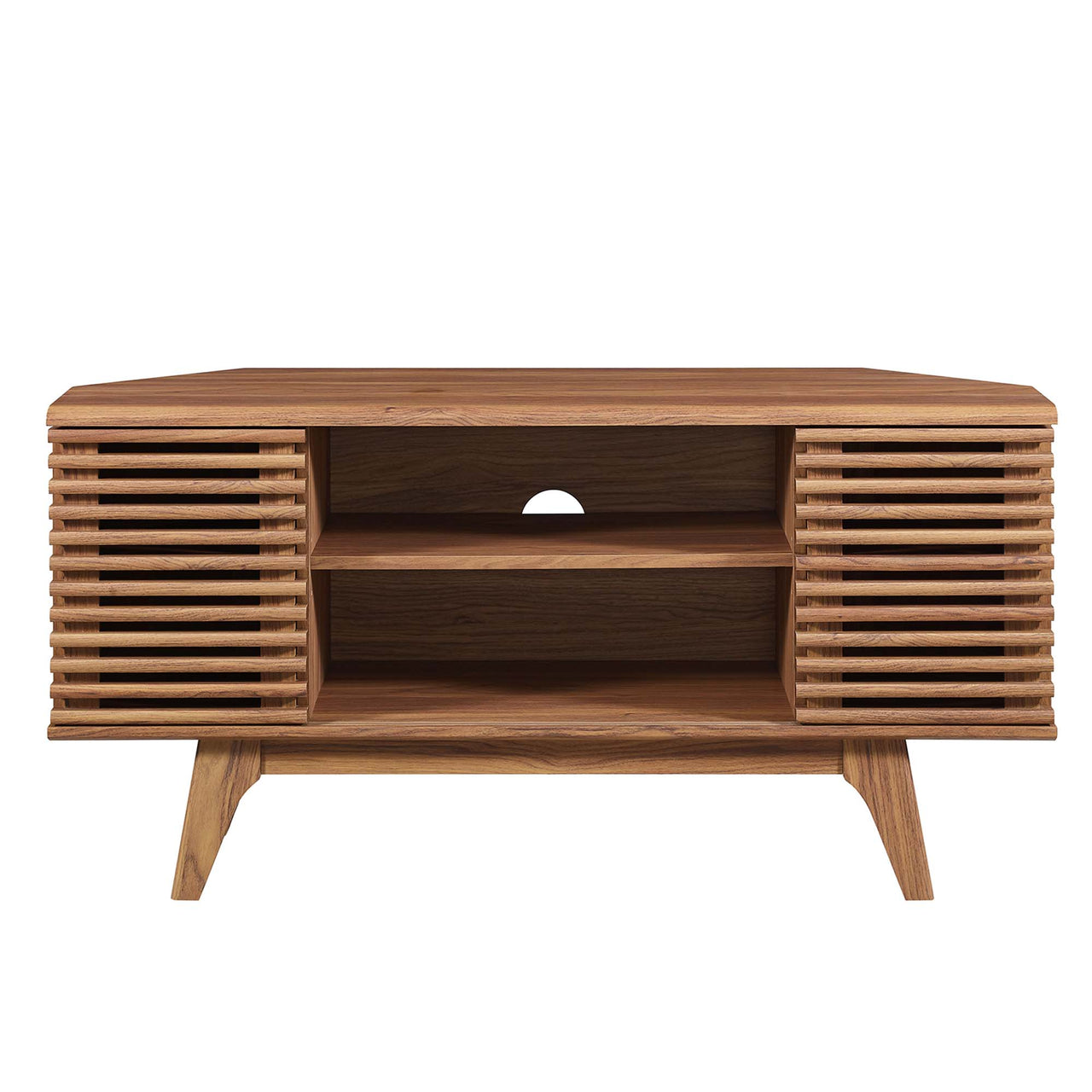 Ventra Corner TV Stand, Walnut