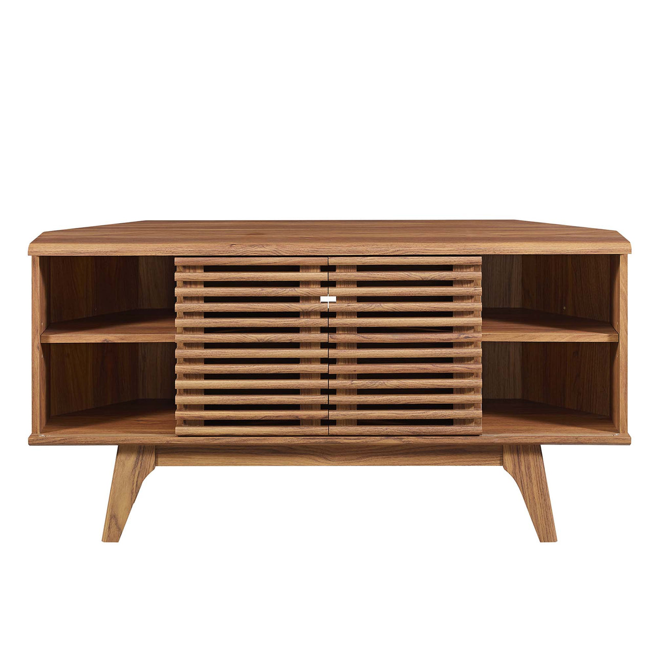 Ventra Corner TV Stand, Walnut