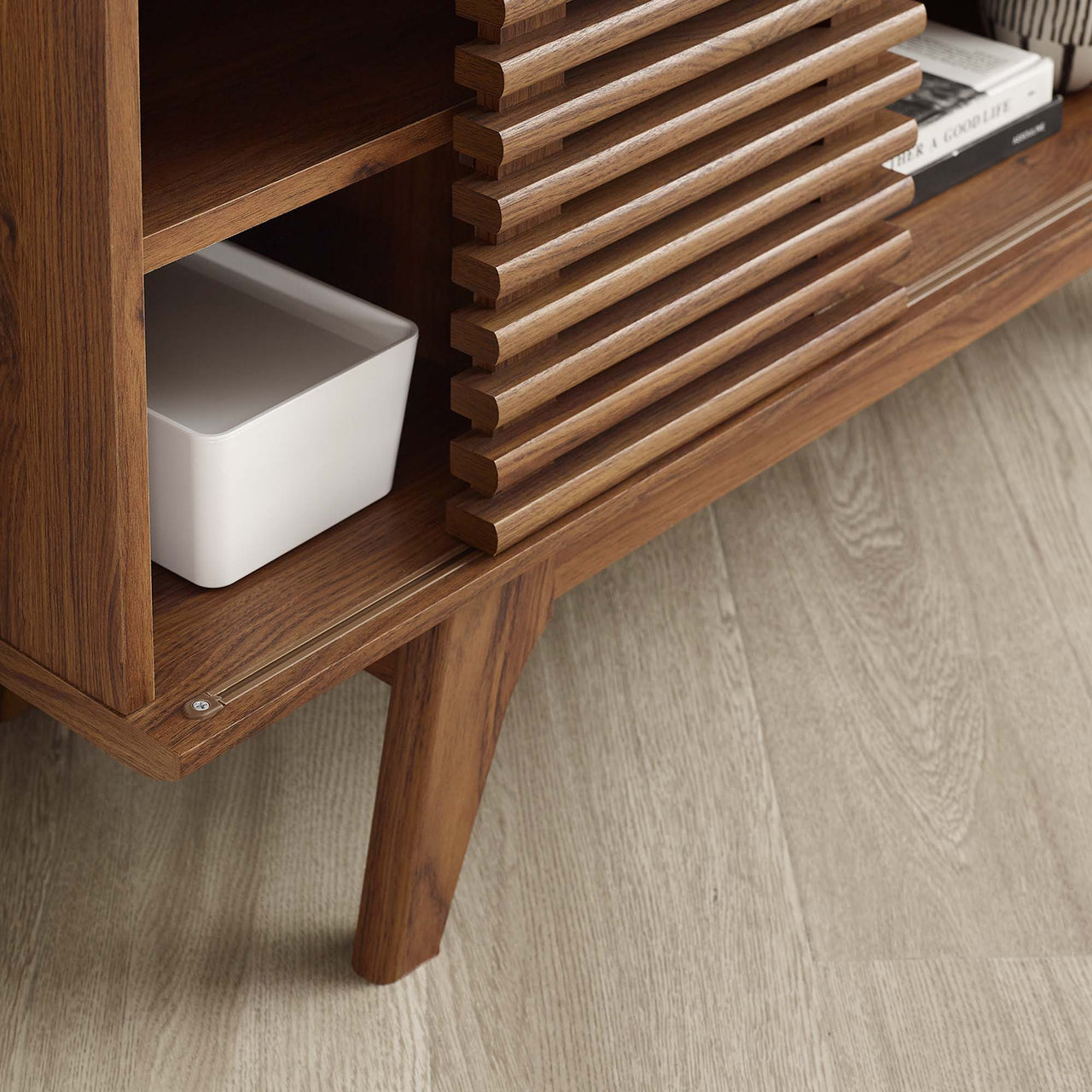 Ventra Corner TV Stand, Walnut
