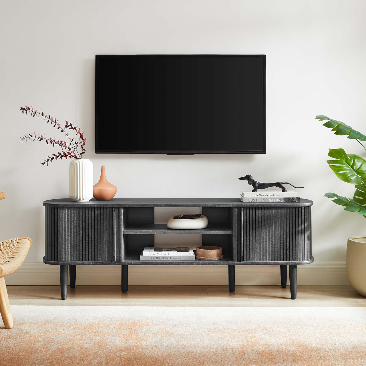 Conceal TV Stand, Small, Charcoal