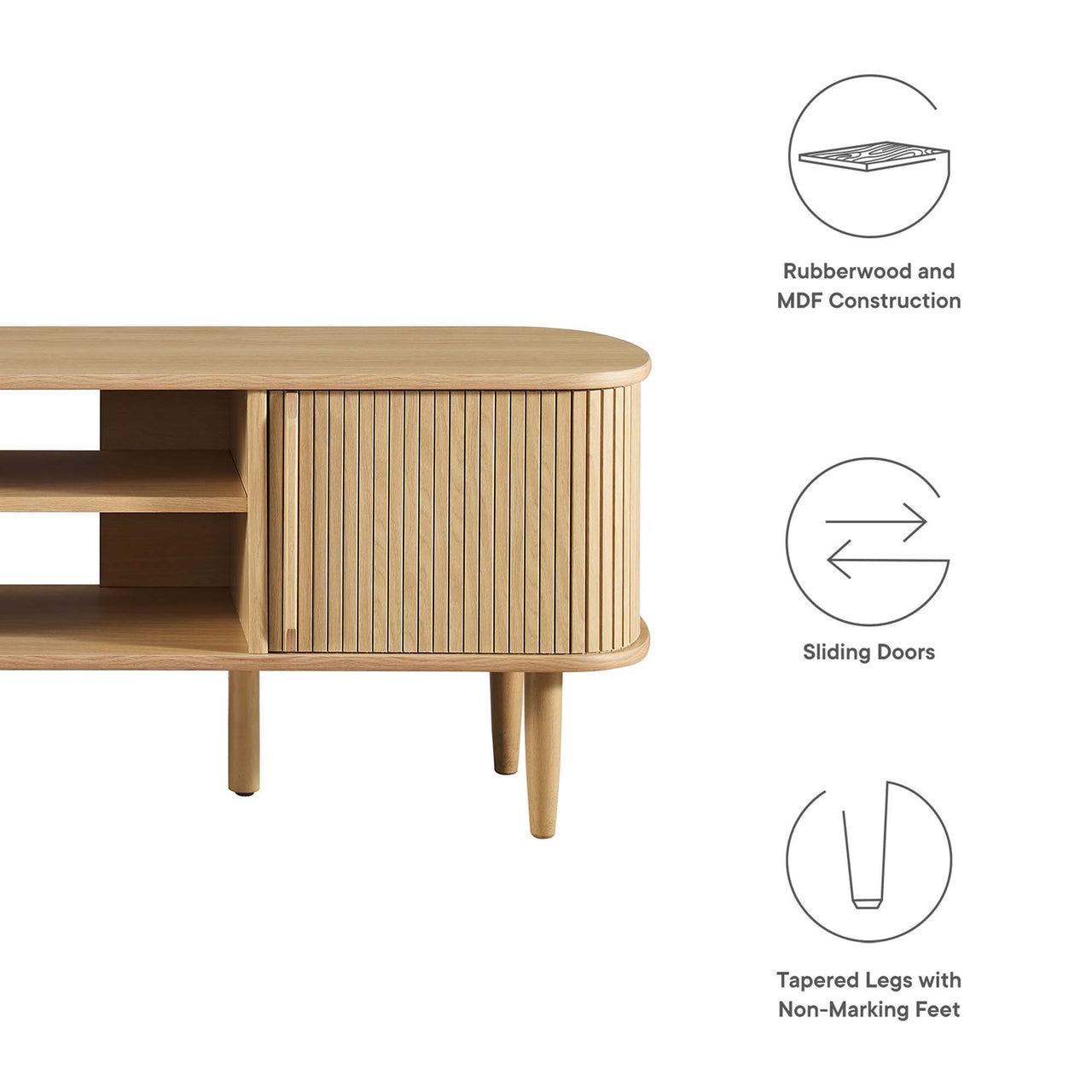 Conceal TV Stand, Small, Oak