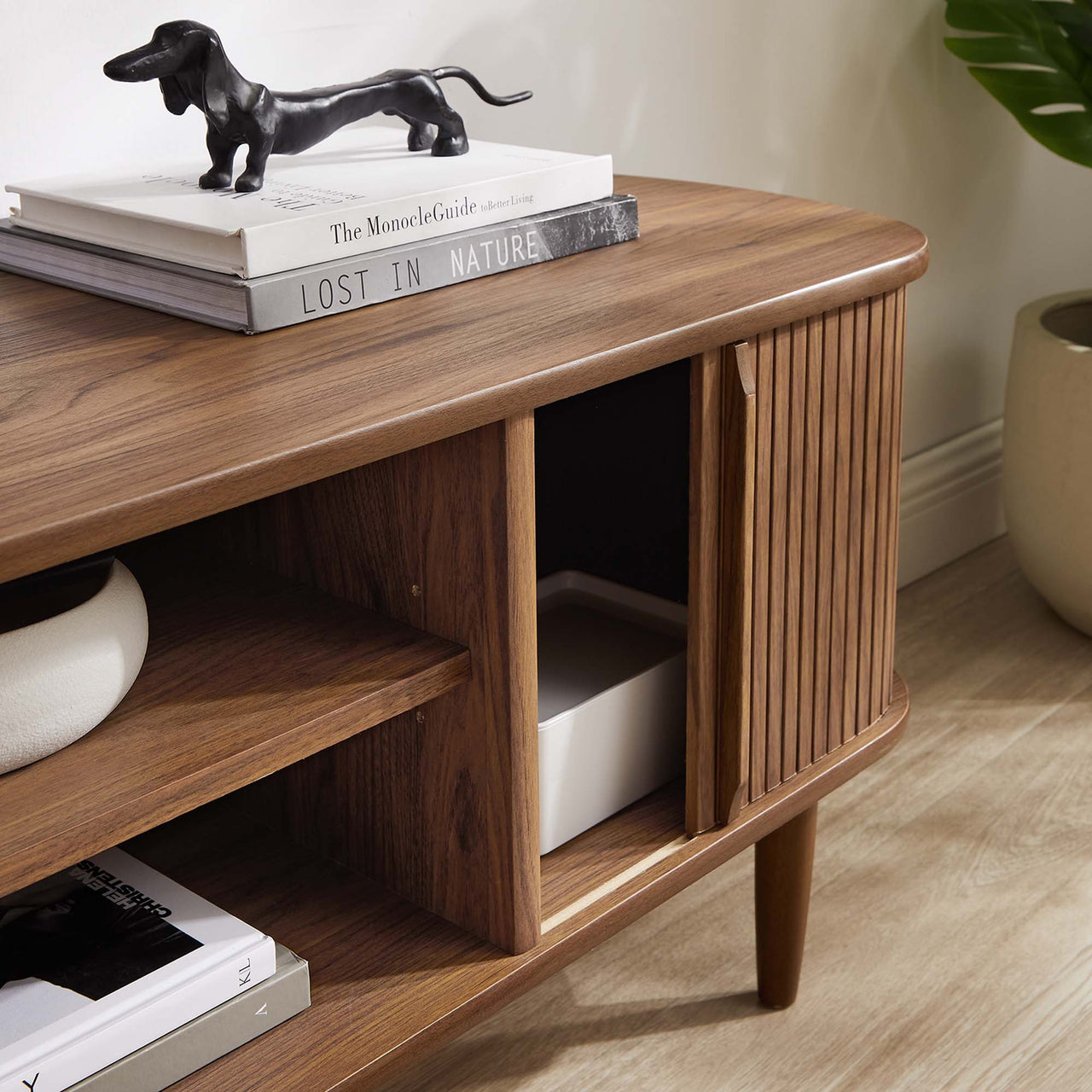 Conceal TV Stand, Small, Walnut