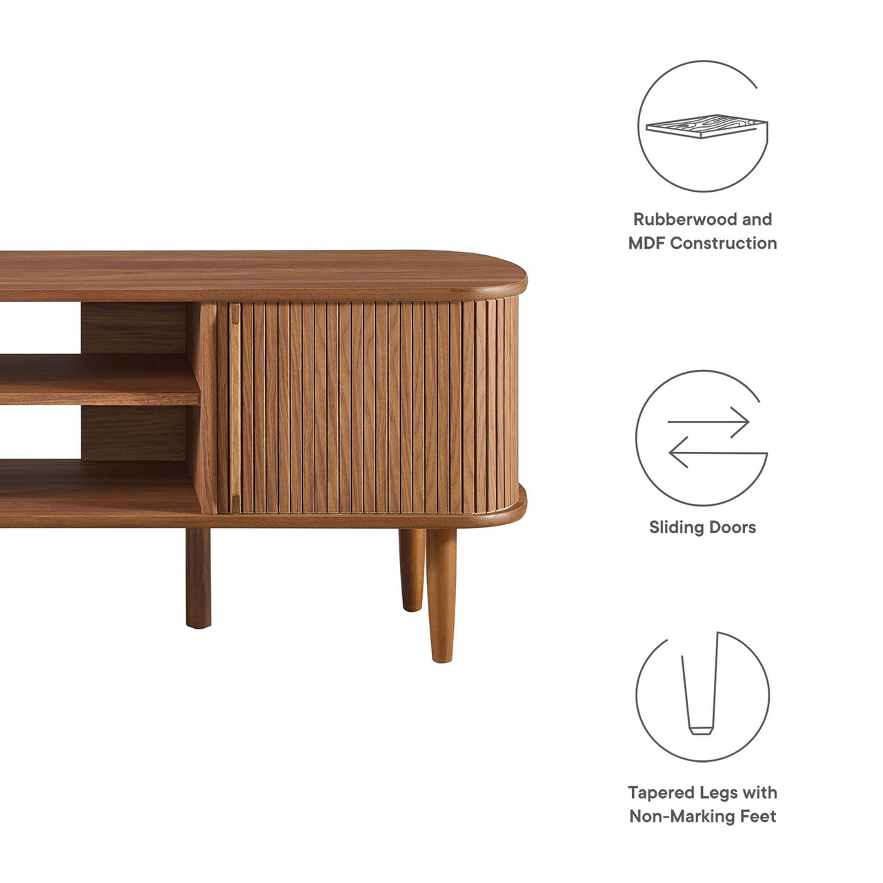 Conceal TV Stand, Small, Walnut