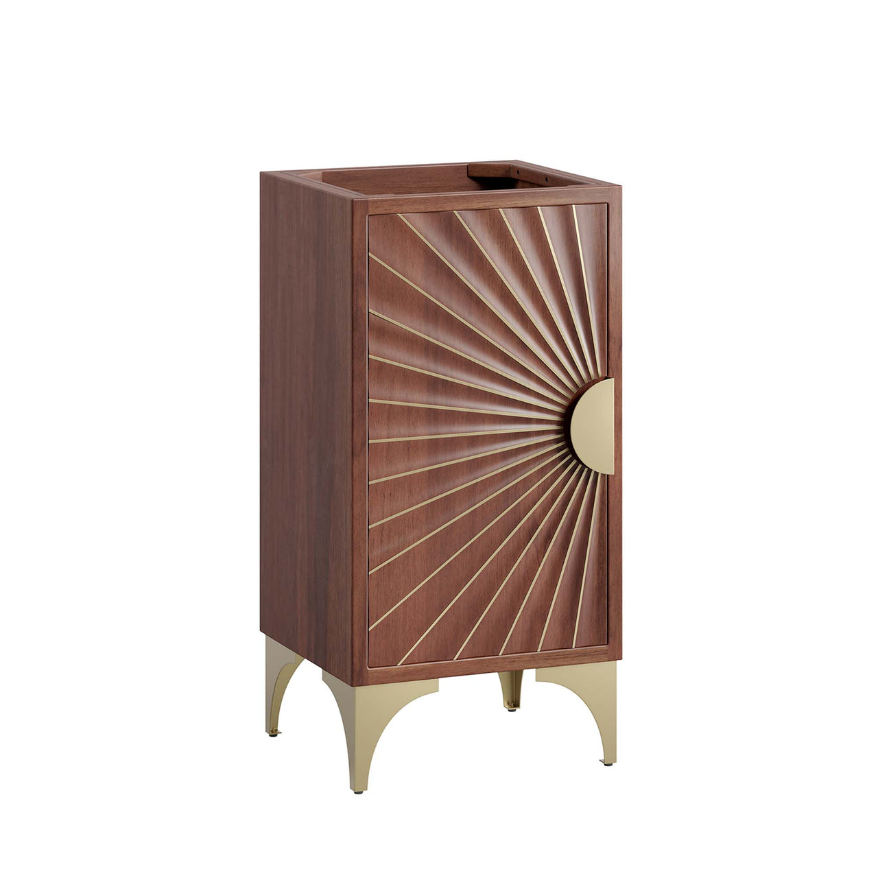 Sol Vanity Base with Storage, Extra Small, Walnut