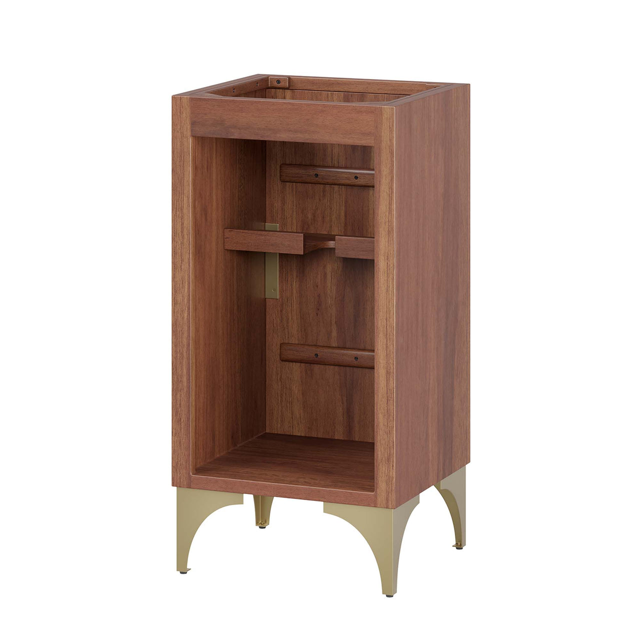 Sol Vanity Base with Storage, Extra Small, Walnut