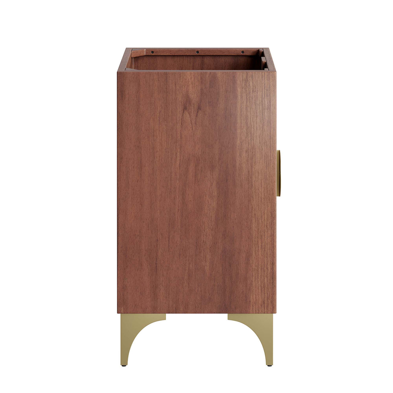 Sol Vanity Base with Storage, Small, Walnut
