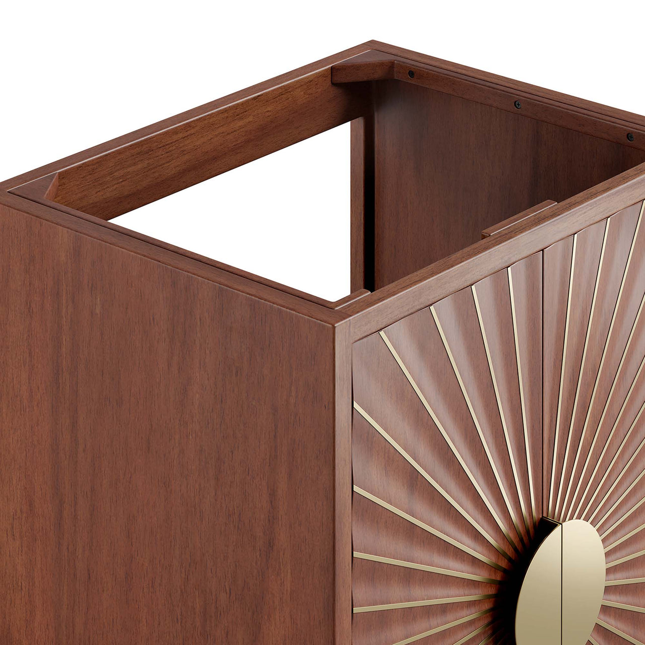 Sol Vanity Base with Storage, Small, Walnut