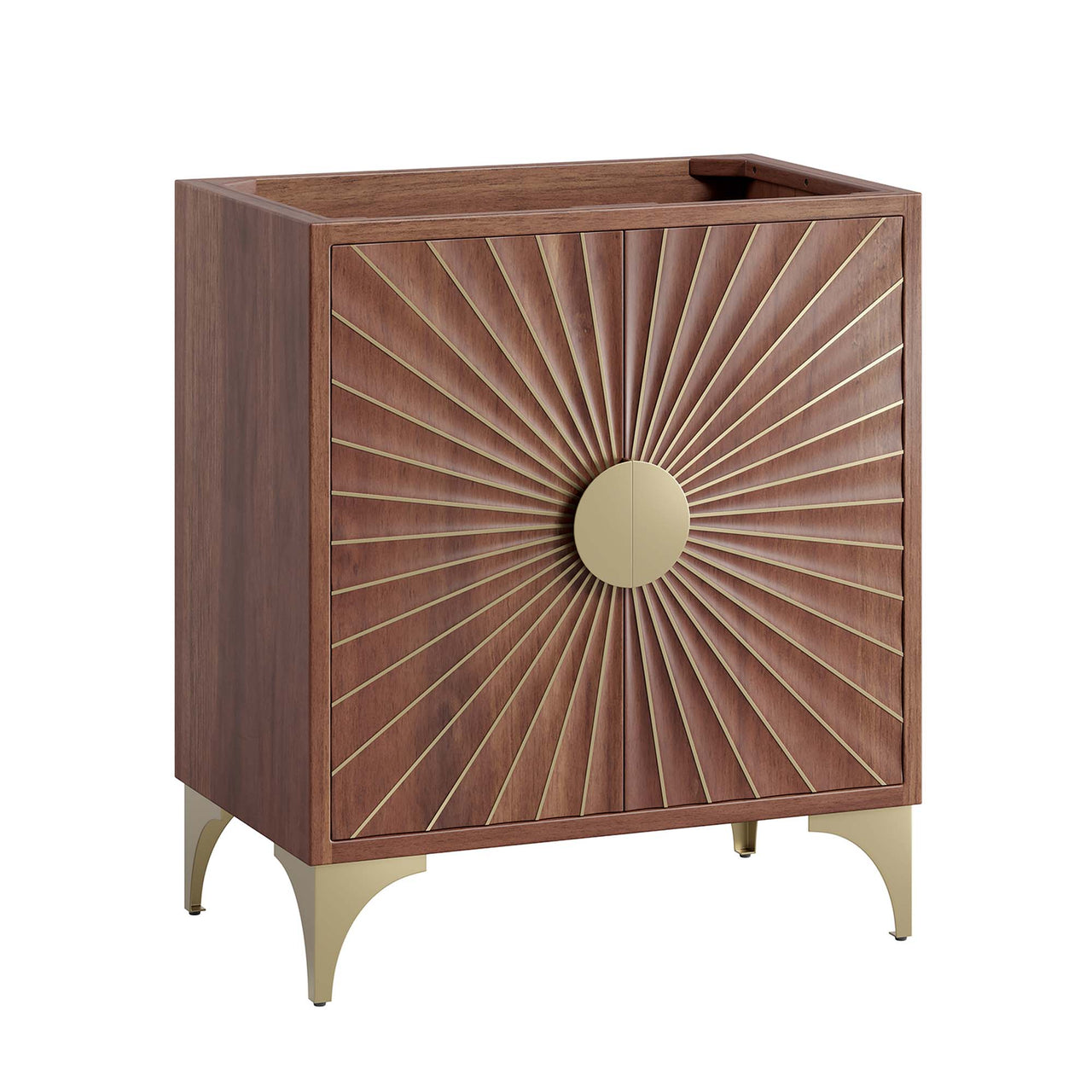 Sol Vanity Base with Storage, Medium, Walnut