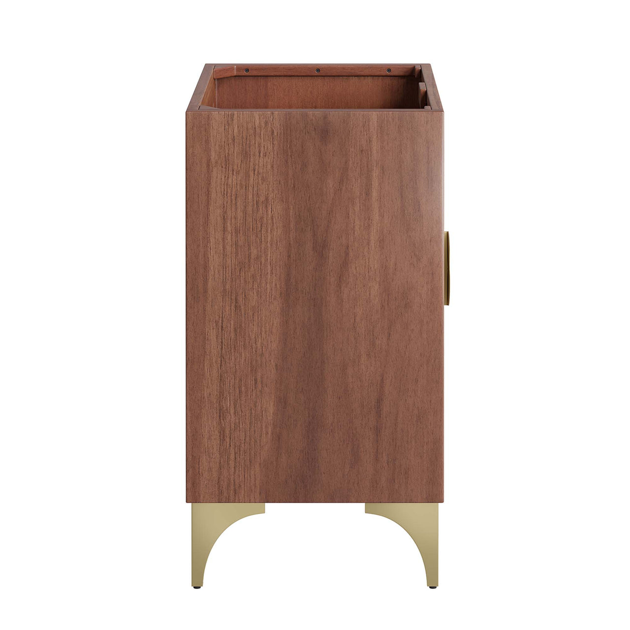Sol Vanity Base with Storage, Medium, Walnut