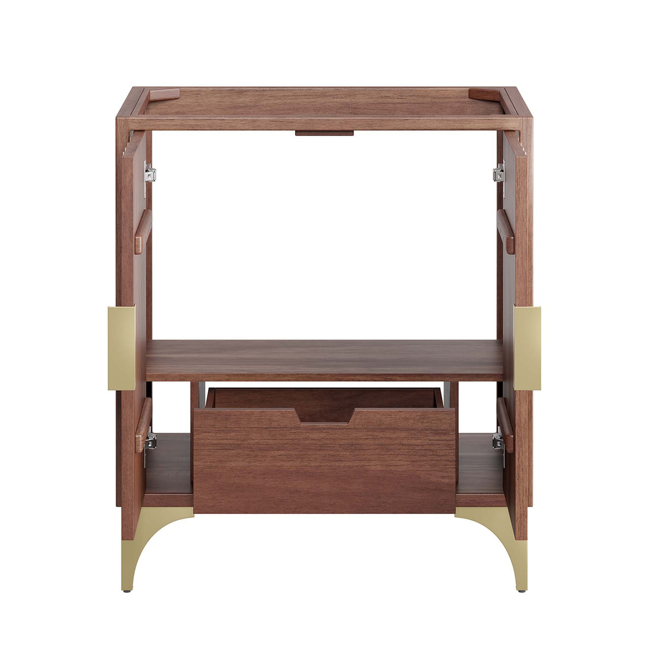 Sol Vanity Base with Storage, Medium, Walnut