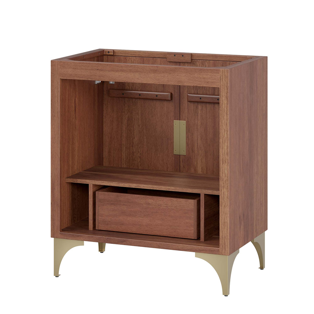 Sol Vanity Base with Storage, Medium, Walnut