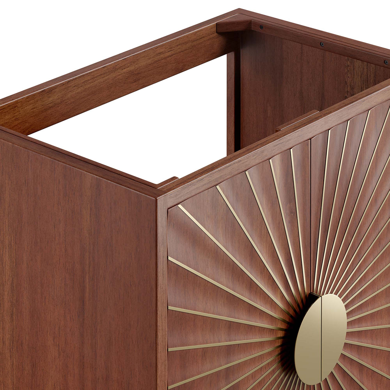 Sol Vanity Base with Storage, Medium, Walnut