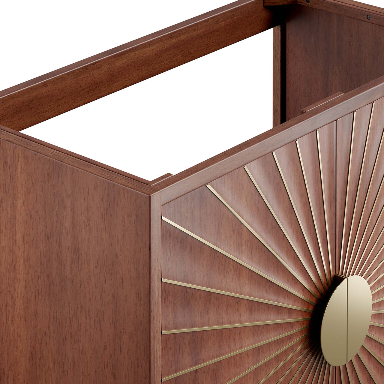 Sol Vanity Base with Storage, Large, Walnut