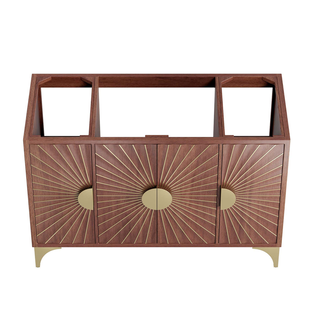 Sol Vanity Base with Storage (Single Sink Compatible), Extra Large, Walnut