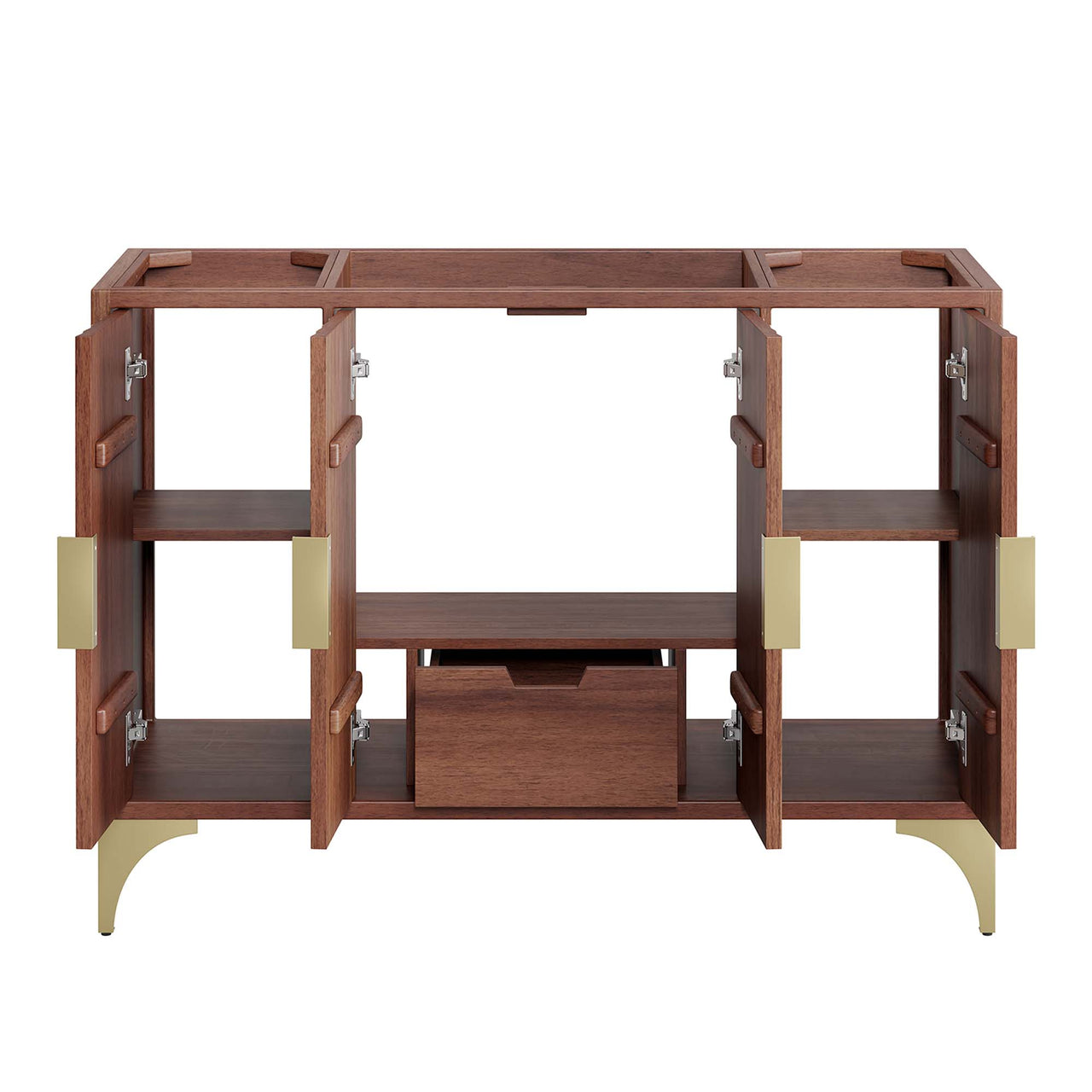 Sol Vanity Base with Storage (Single Sink Compatible), Extra Large, Walnut