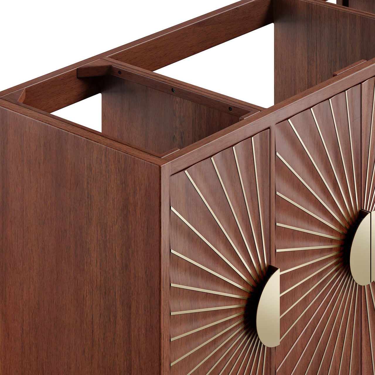 Sol Vanity Base with Storage (Single Sink Compatible), Extra Large, Walnut