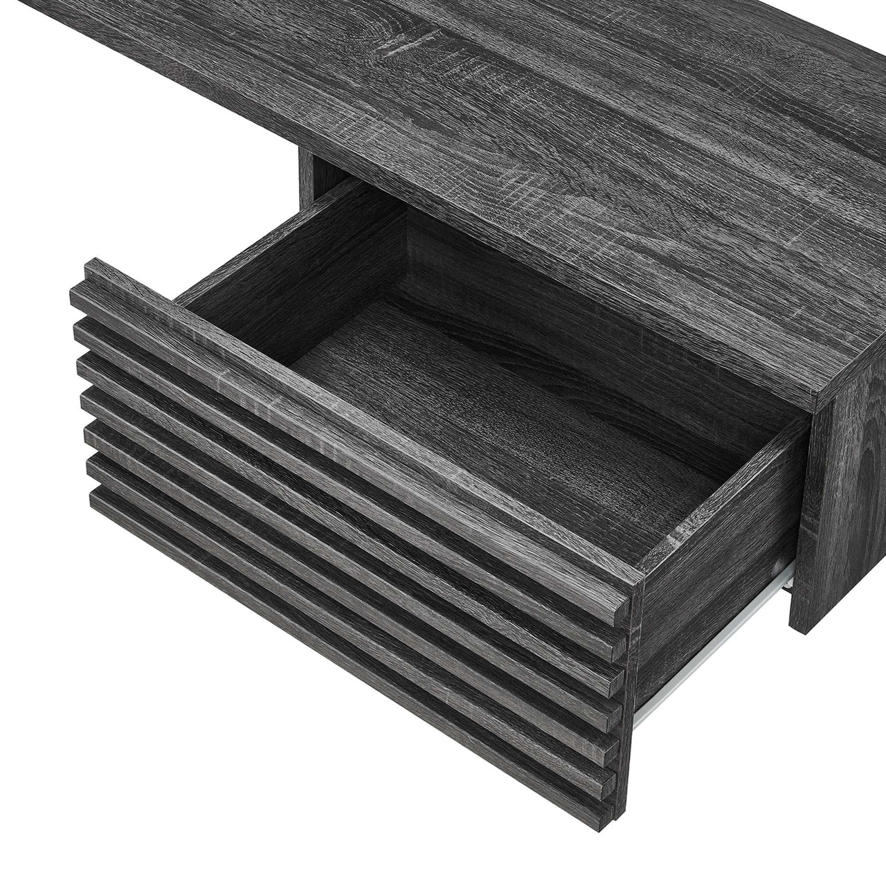 Ventra Wall Mount Corner Office Desk, Charcoal