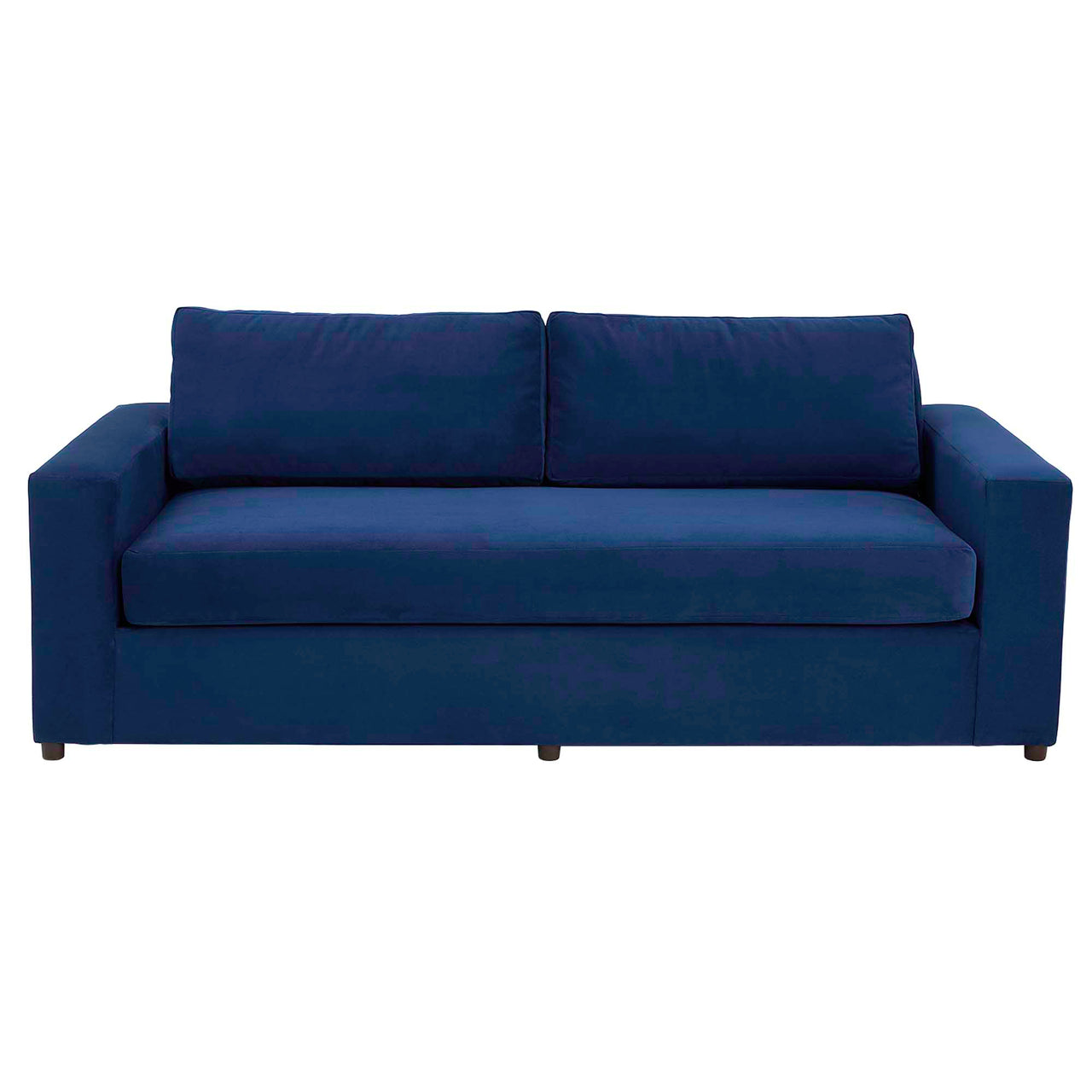 Renwick Upholstered Velvet Sofa, Navy
