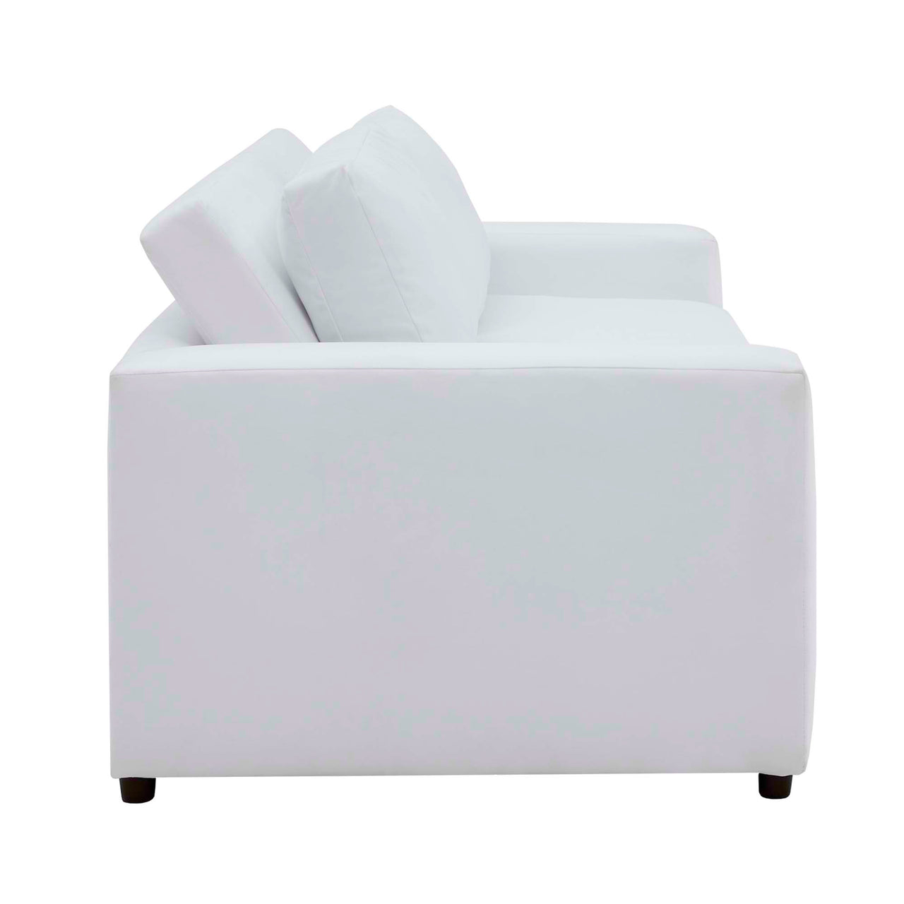 Renwick Upholstered Velvet Sofa, White