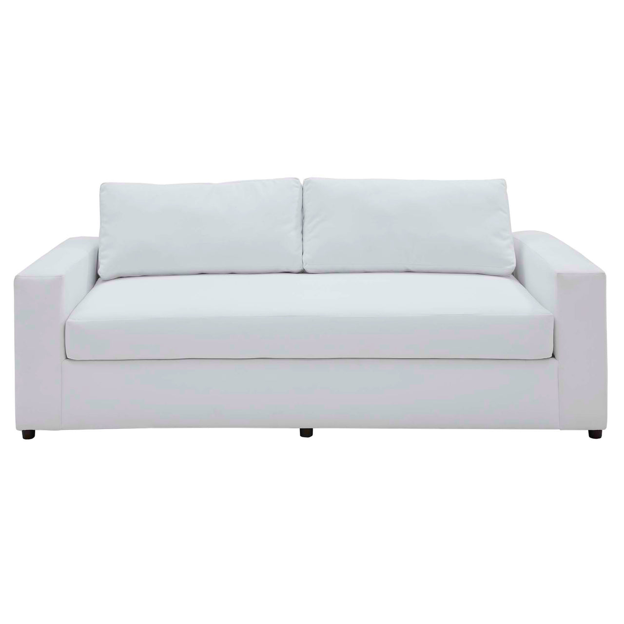 Renwick Upholstered Velvet Sofa, White