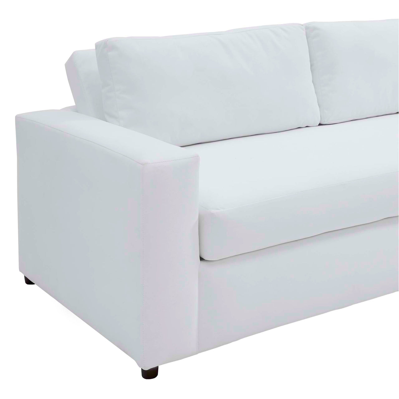Renwick Upholstered Velvet Sofa, White