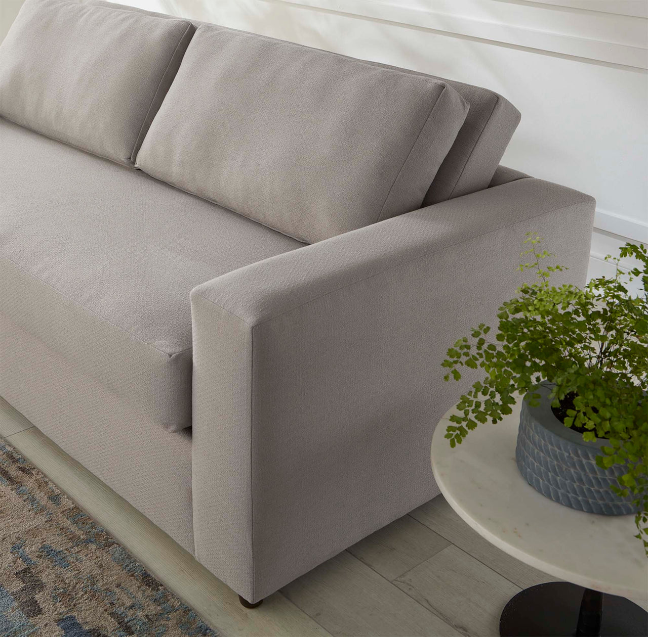 Renwick Fabric Sofa, Light Gray