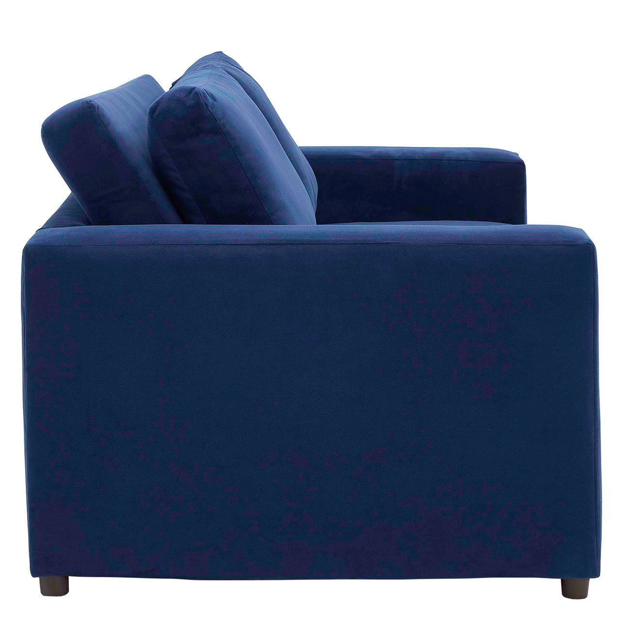 Renwick Upholstered Velvet Loveseat, Navy