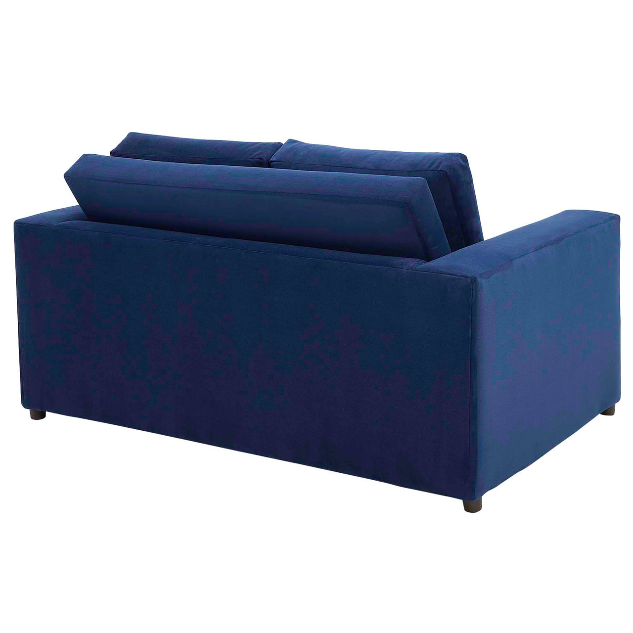 Renwick Upholstered Velvet Loveseat, Navy