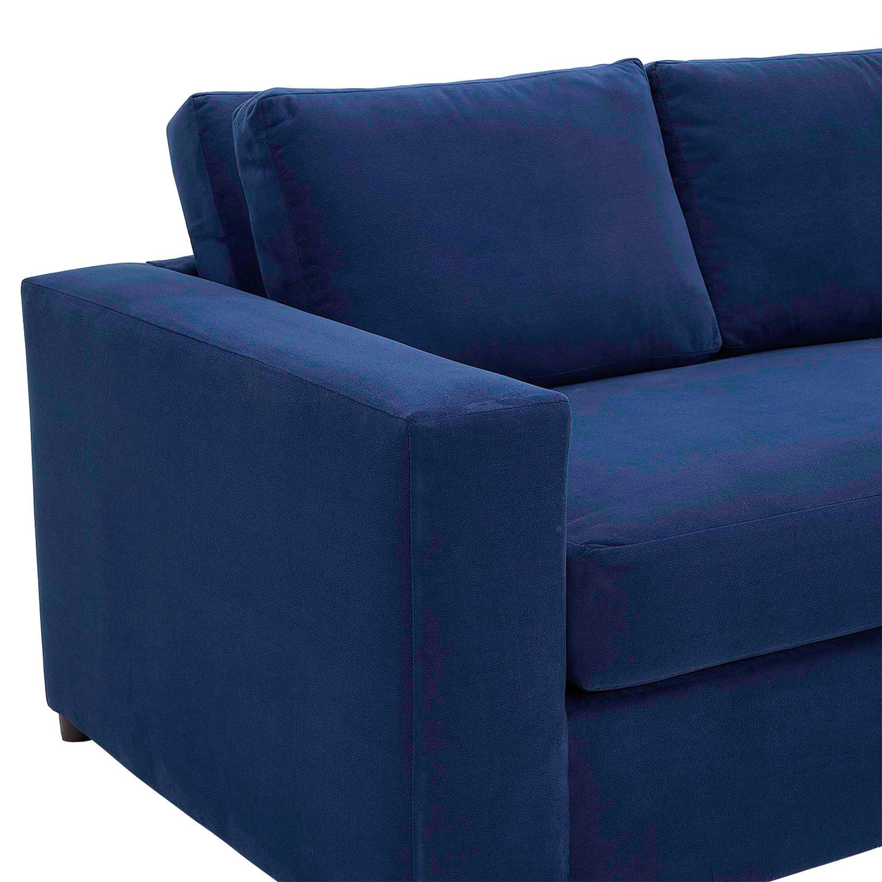 Renwick Upholstered Velvet Loveseat, Navy