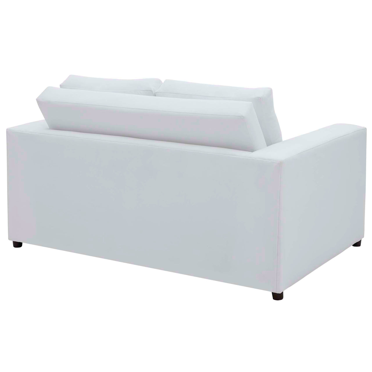 Renwick Upholstered Velvet Loveseat, White