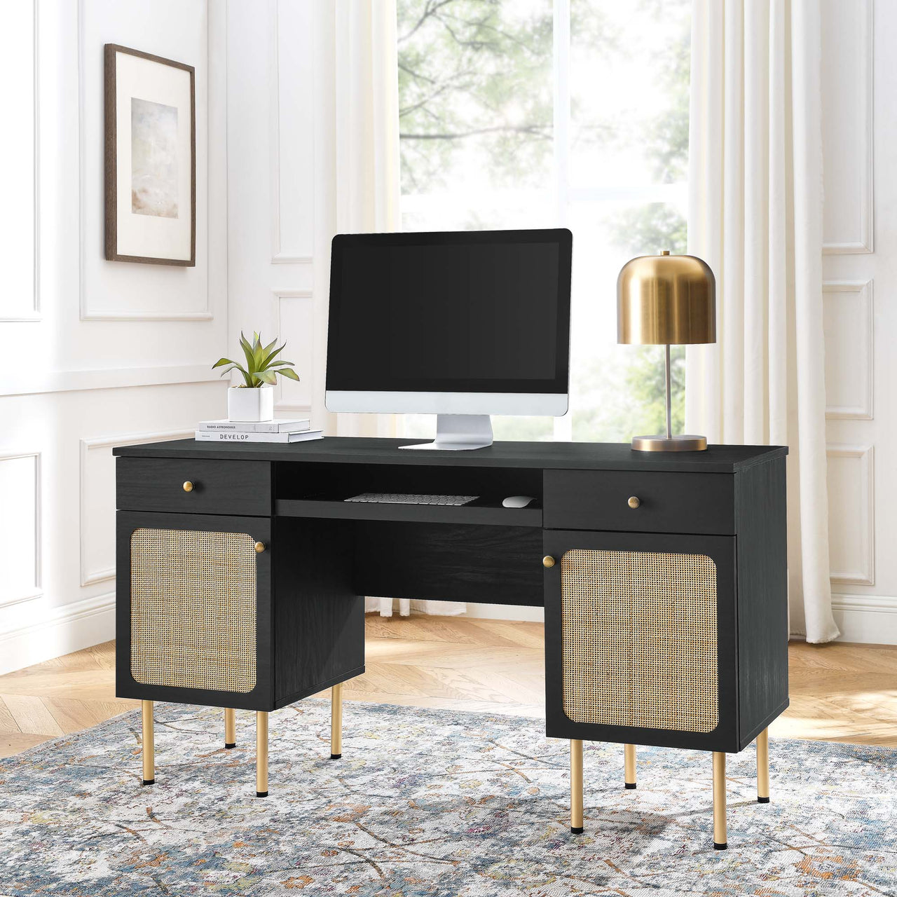 Calden Office Desk, Black