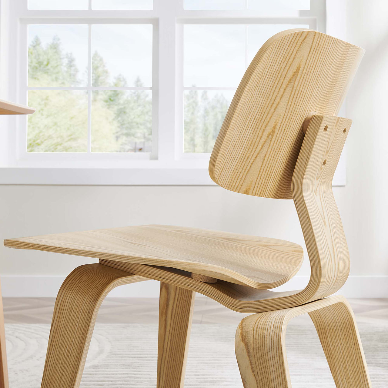 Mushroom Dining Chair, Natural Wood