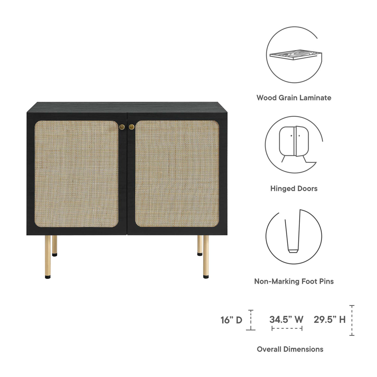 Calden Accent Cabinet, Black