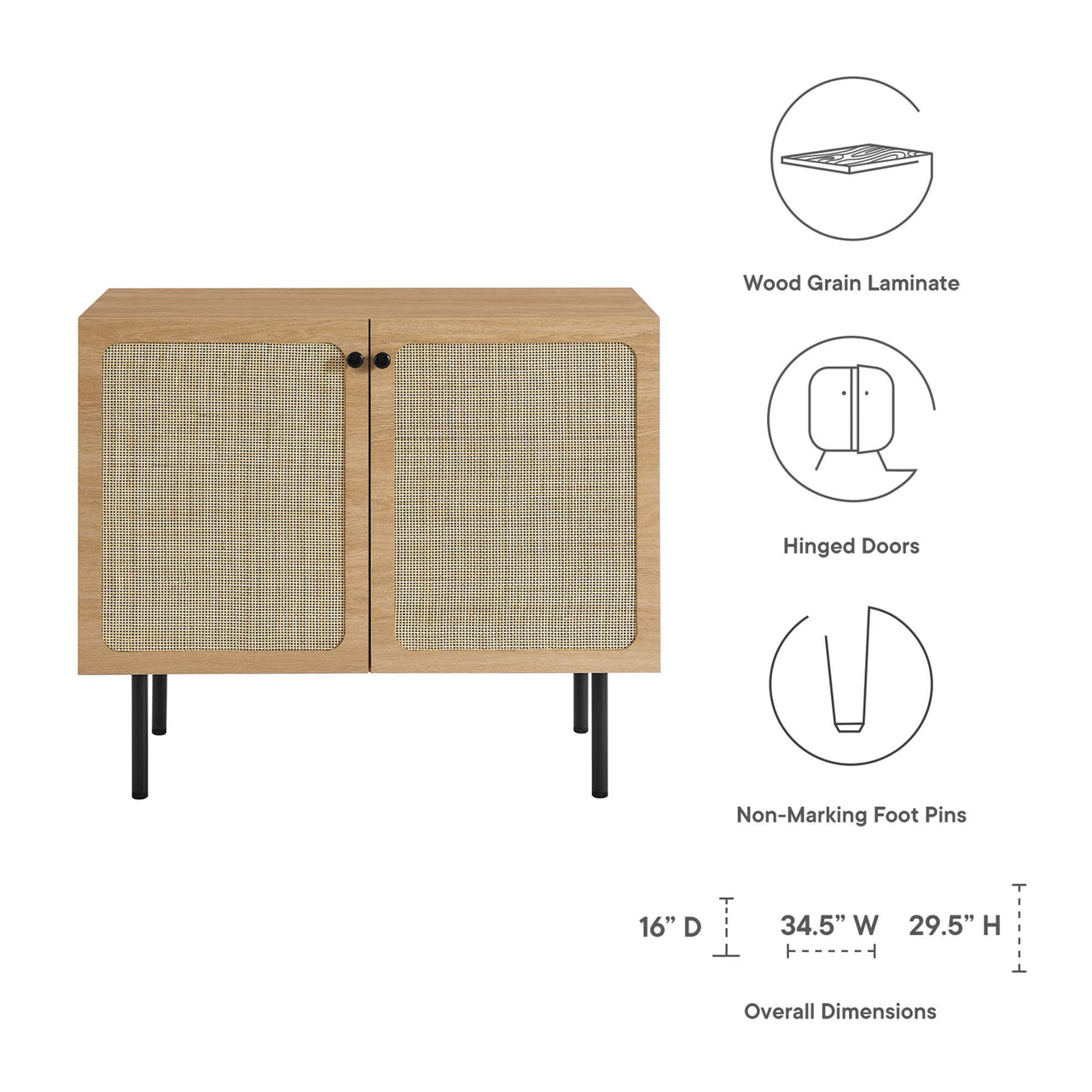 Calden Accent Cabinet, Oak