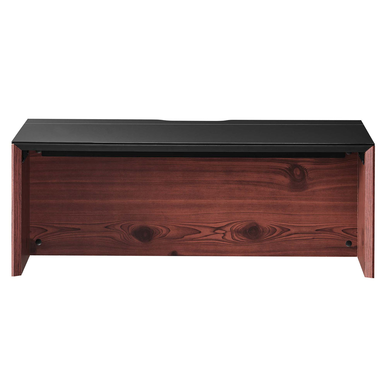 Elevare Floating Office Desk, Small, Black & Cherry Walnut