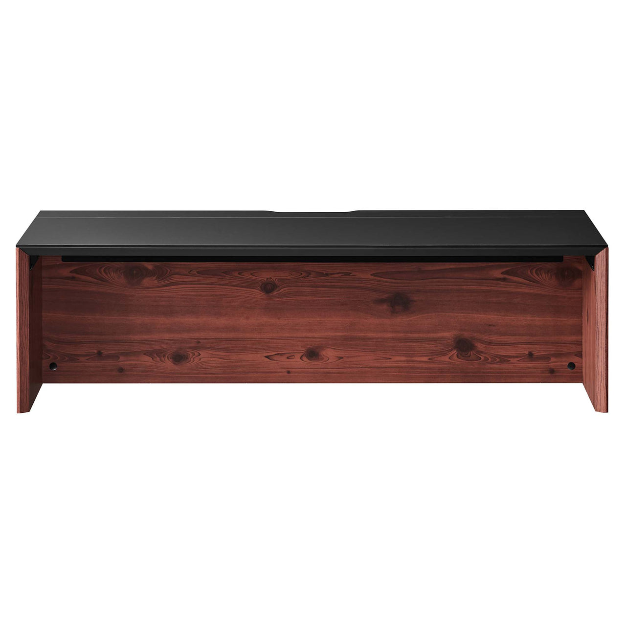 Elevare Floating Office Desk, Large, Black & Cherry Walnut