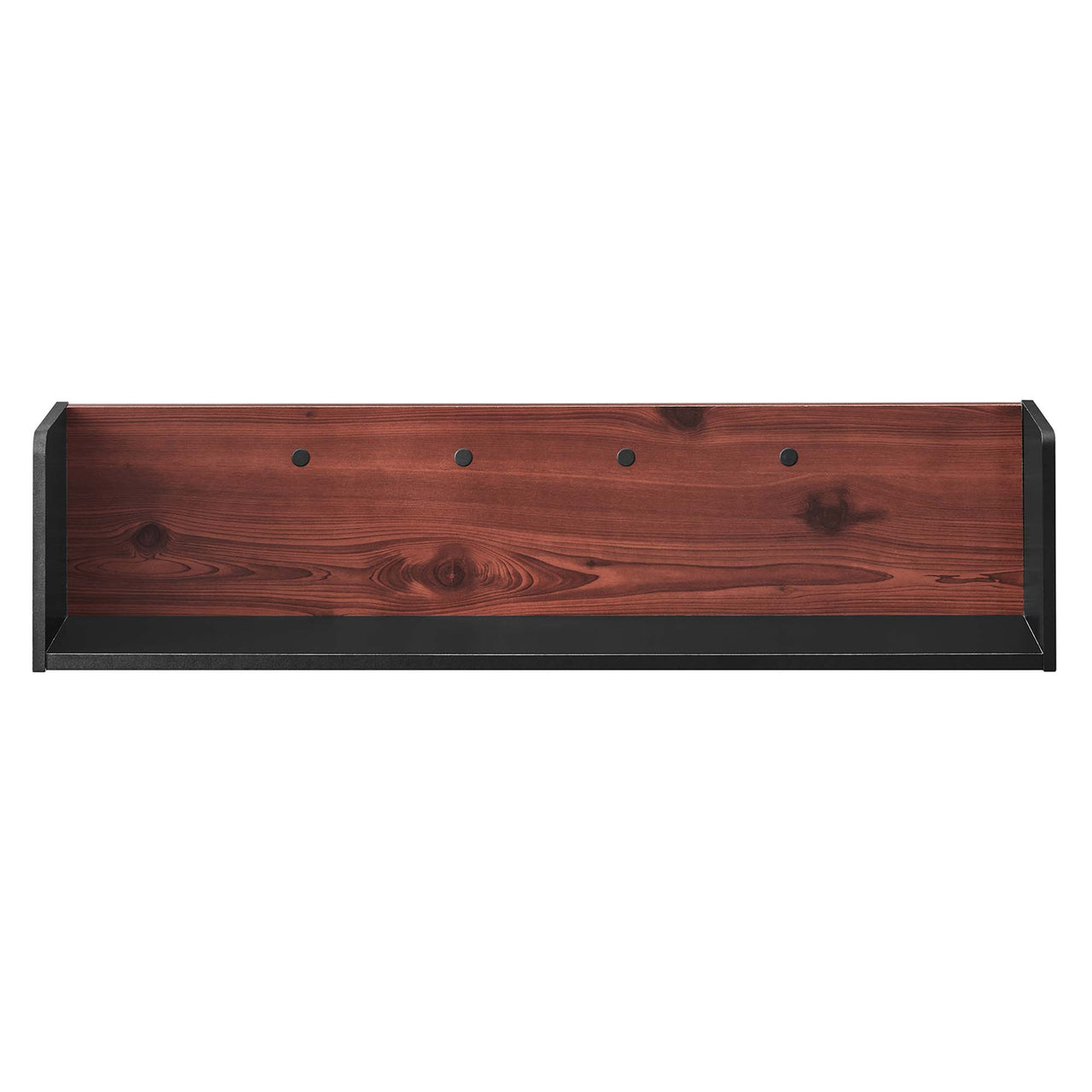 Elevare Floating Shelf, Black & Cherry Walnut